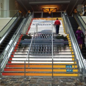 Sales Mezzanine to Session Level Stair Clings<br />$11,500
